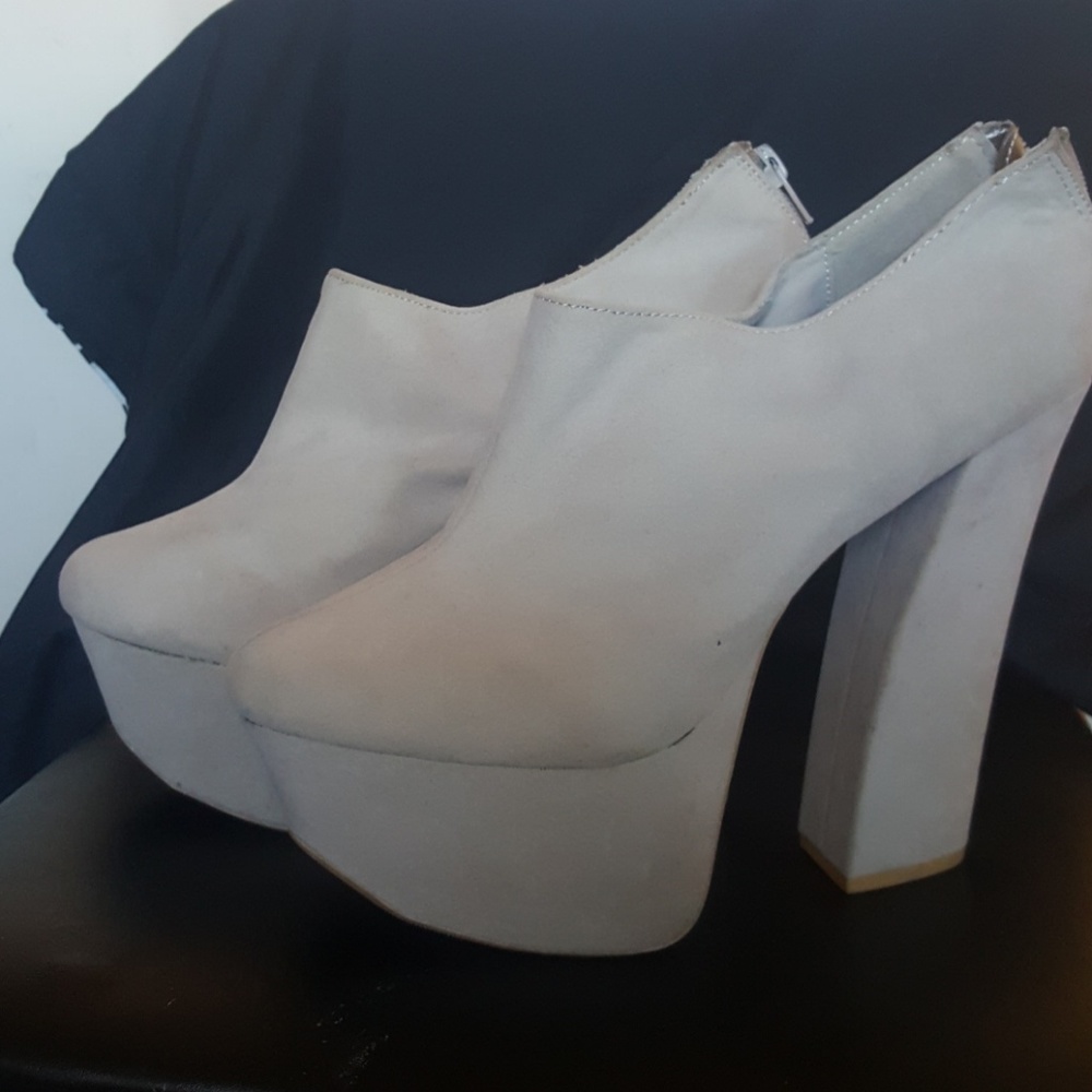 Suede Chunky Heel